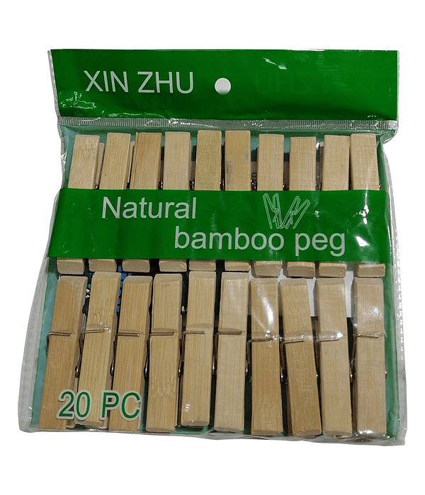 Perros de Ropa Bamboo 20 Pcs