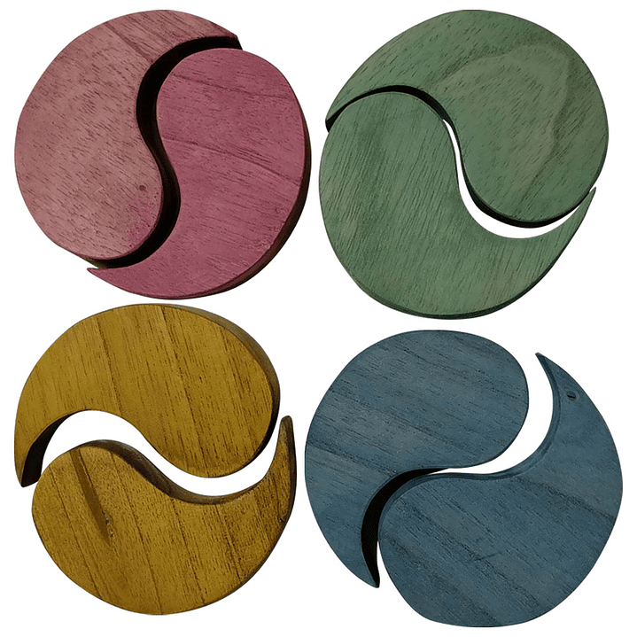 Ying Yang de Madera 8 Pcs 1