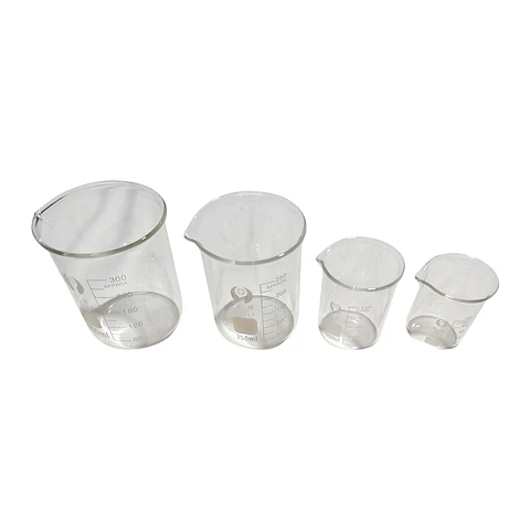 Set de 4 Vasos Graduados de Vidrio