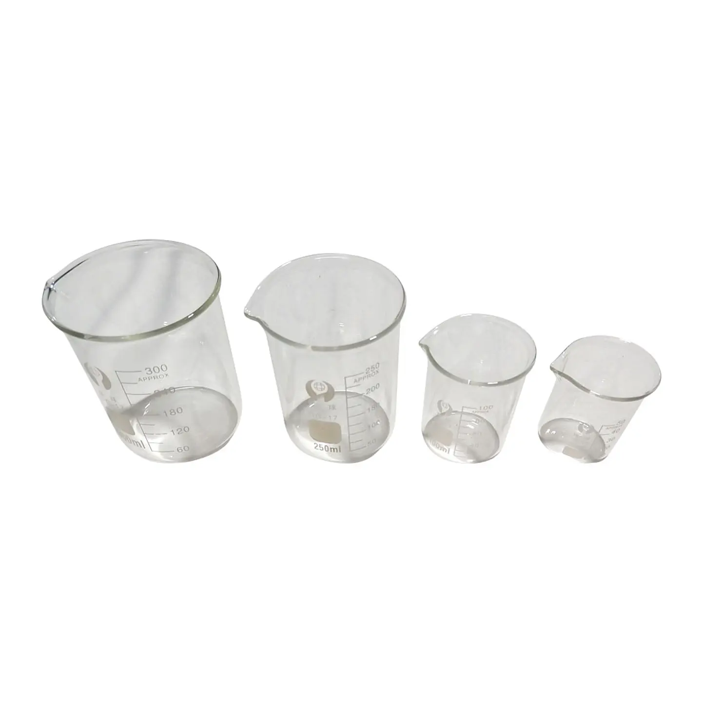 Set de 4 Vasos Graduados de Vidrio 1