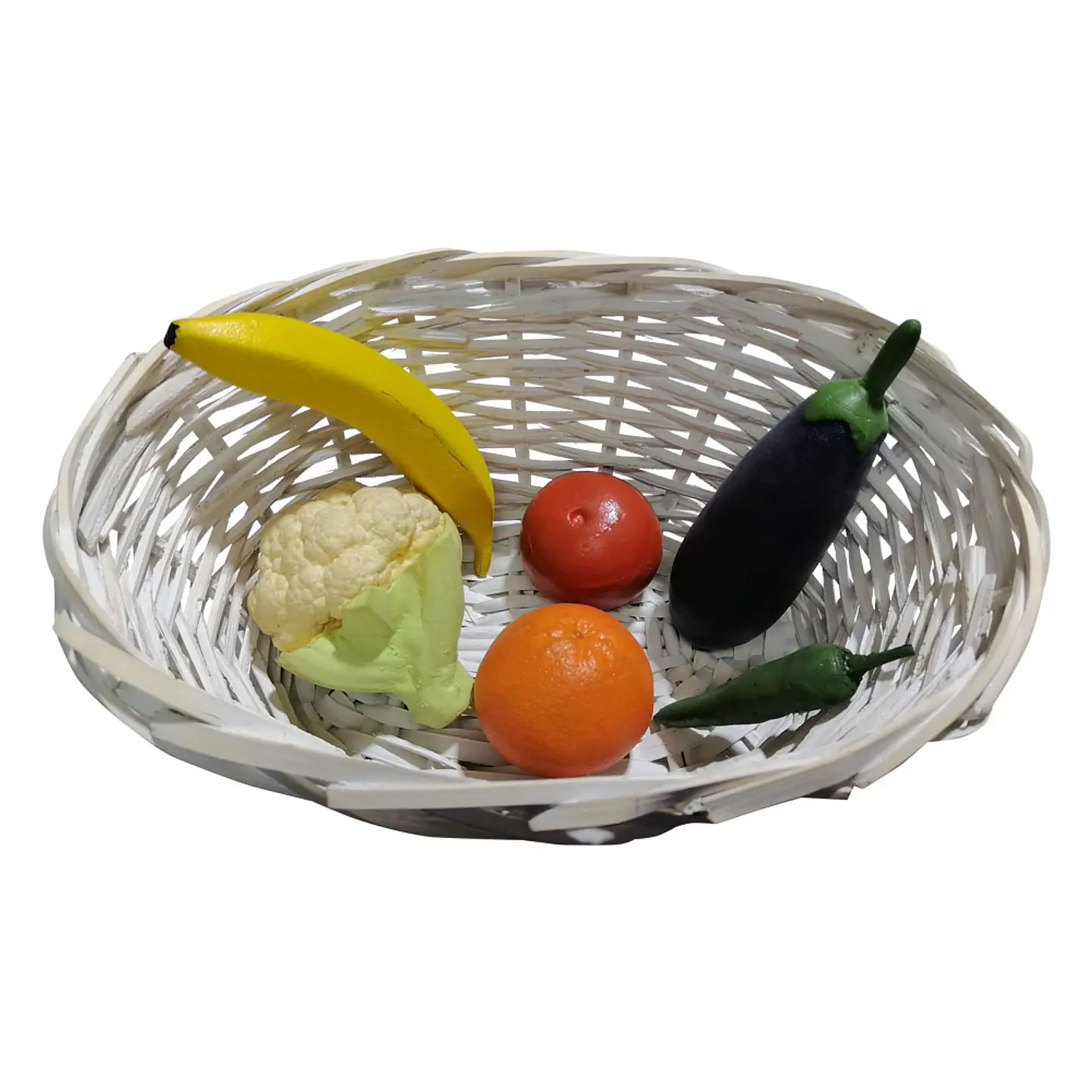 Canasto con Frutas y Verduras de Caucho 1