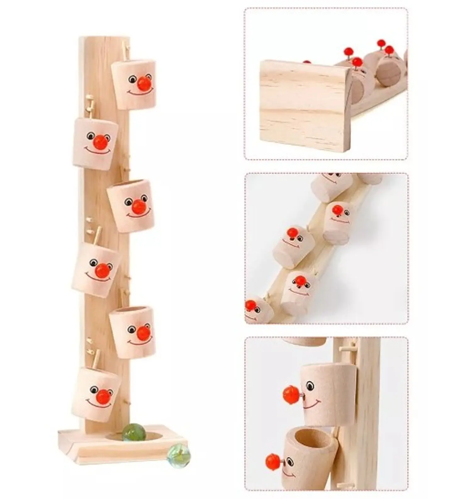 Juego De Destreza Clown Ball Madera 28x7cm. 3