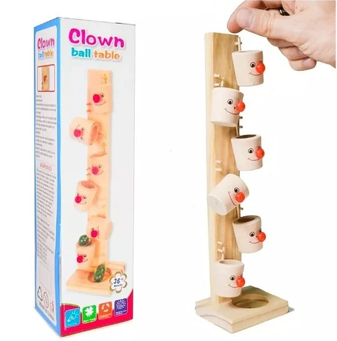 Juego De Destreza Clown Ball Madera 28x7cm.