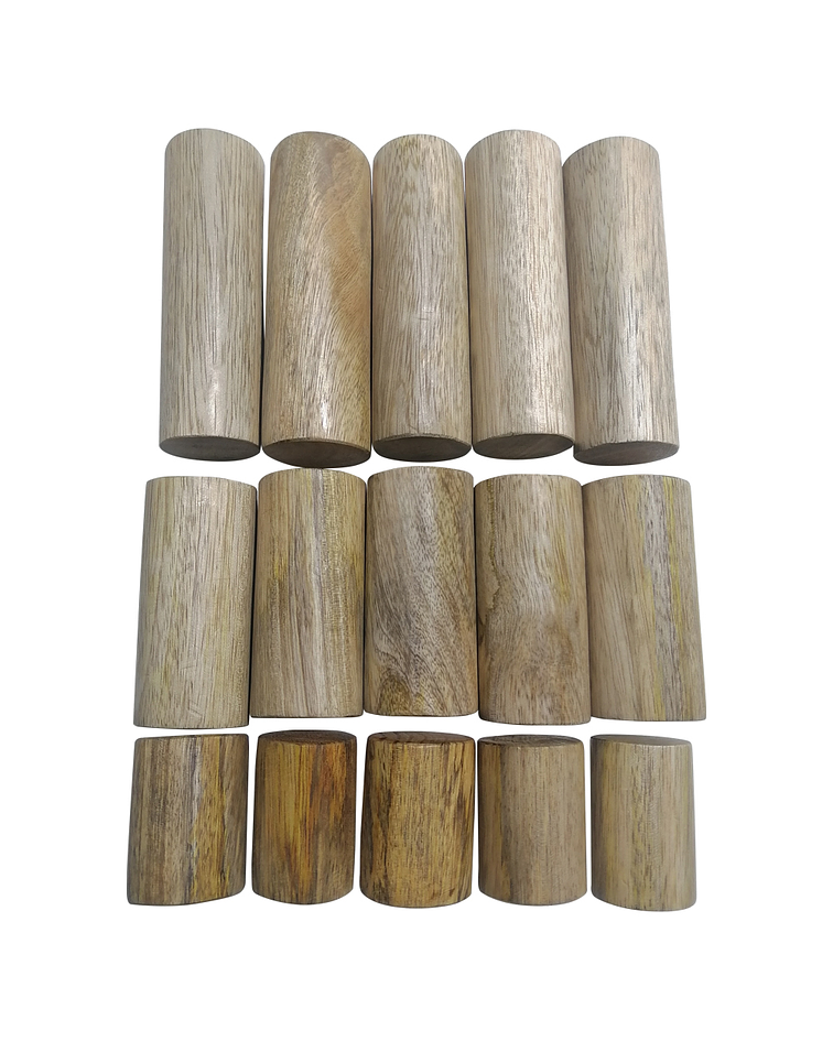 Cilindros de Madera Natural 15 Pcs 