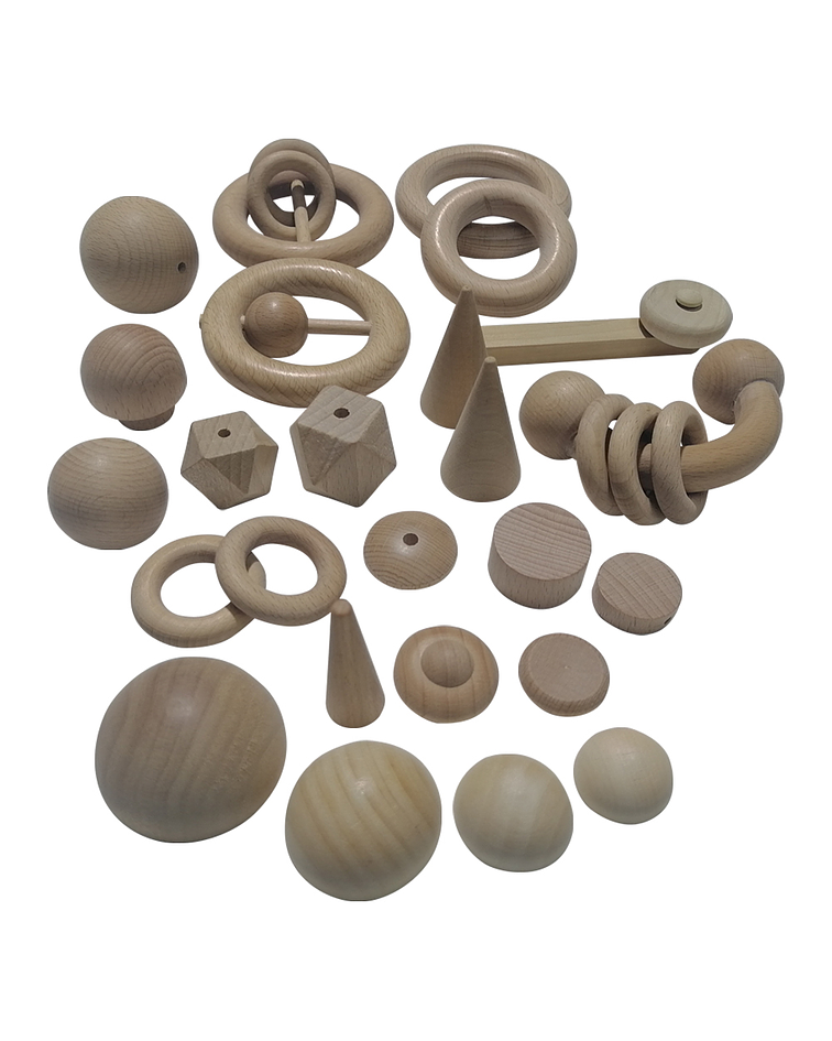 Set Heurístico de Madera 25 Pcs