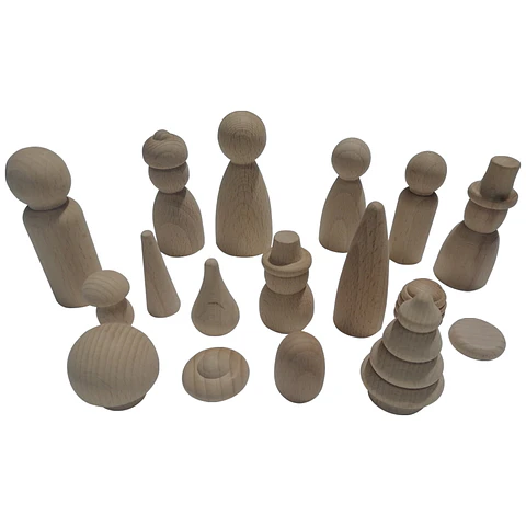 Set Heurístico de Madera 17 Pcs
