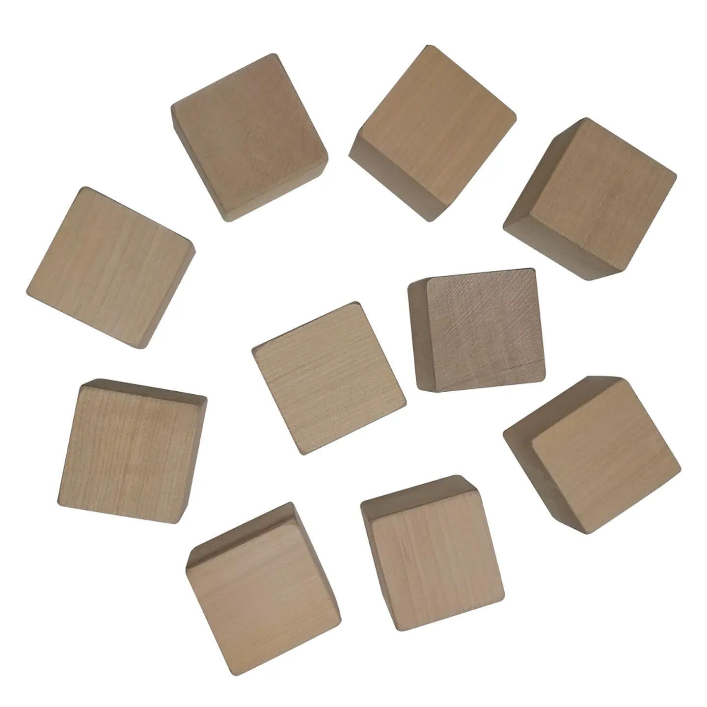 Cubos de Madera Natural 4x4cm 10 Unidades 1