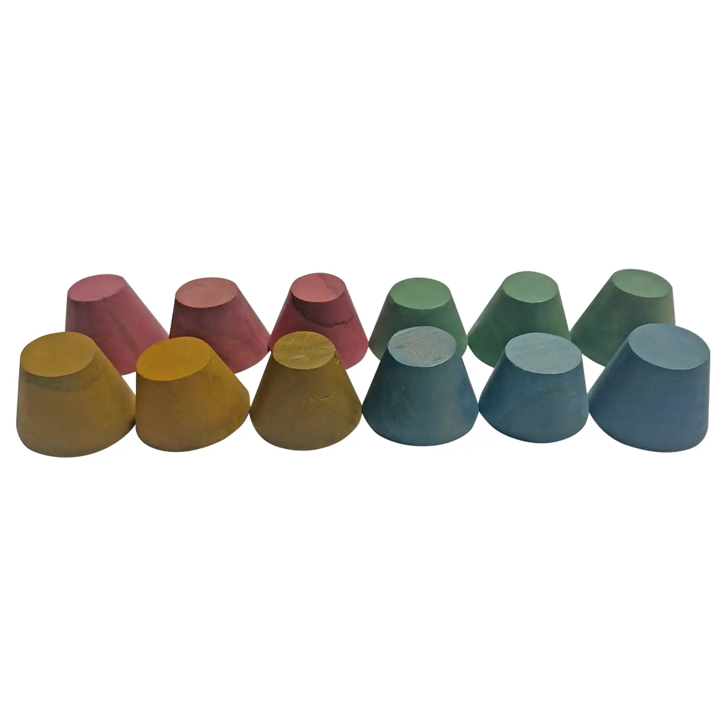 Set de Conos de Madera Colores 12 Pcs 1