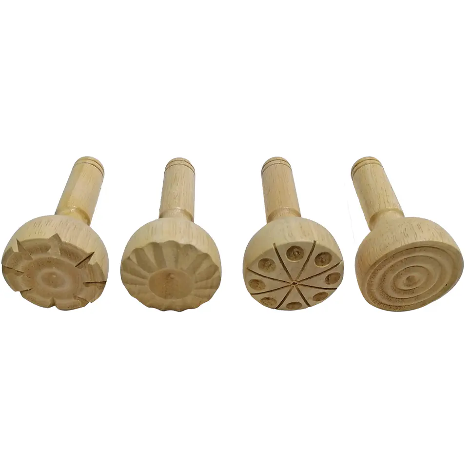 Set de 4 Timbres de Madera Texturas 1