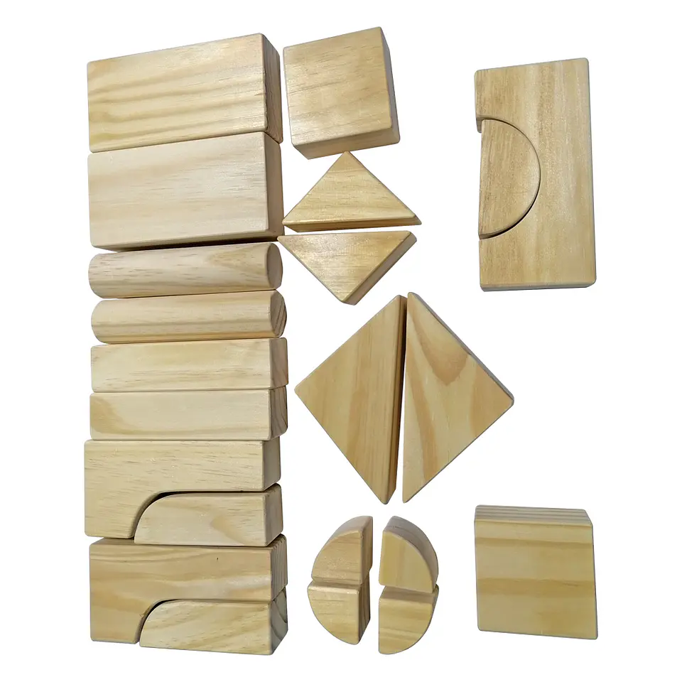 Bloques Construcción Madera 64 Pcs 4