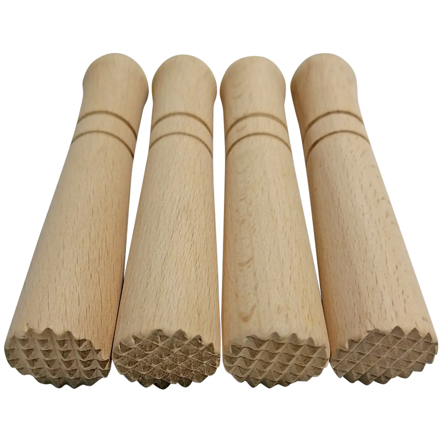 Set 4 Timbres de Madera con Textura 1