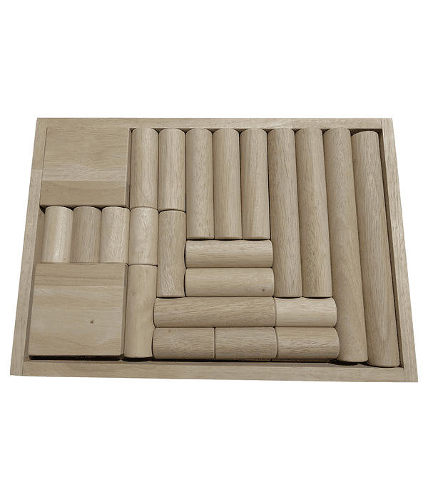 Set Bloques de Madera 117 Pcs más 2 Cajones