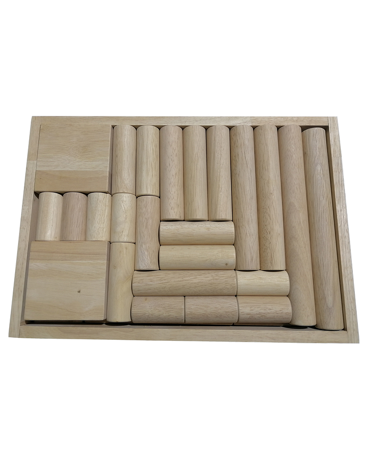 Set Bloques de Madera 117 Pcs más 2 Cajones