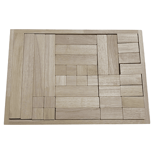 Set Bloques de Madera 117 Pcs más 2 Cajones