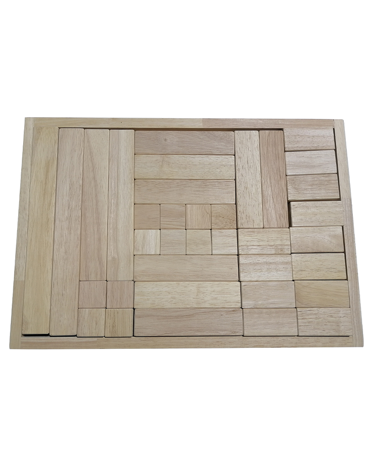 Set Bloques de Madera 117 Pcs más 2 Cajones