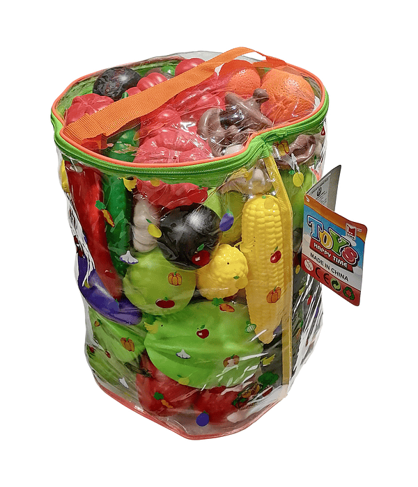 Set de Frutas y Verduras de Plástico 59 Pcs 