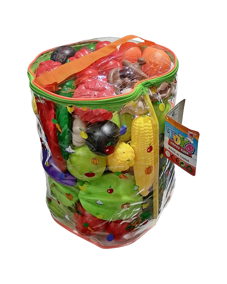 Set de Frutas y Verduras de Plástico 59 Pcs 