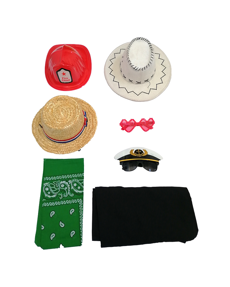 Set Accesorios Disfraces Sombreros