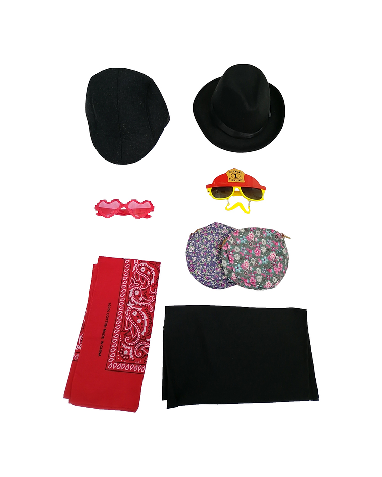 Set Accesorios Disfraces Sombreros