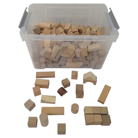 Bloques Construcción de Madera en caja 250un