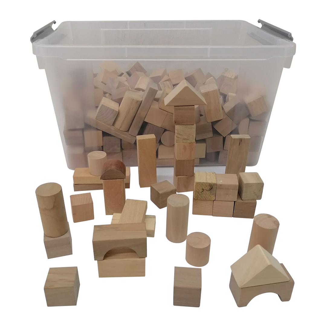 Bloques Construcción de Madera en caja 250un 2
