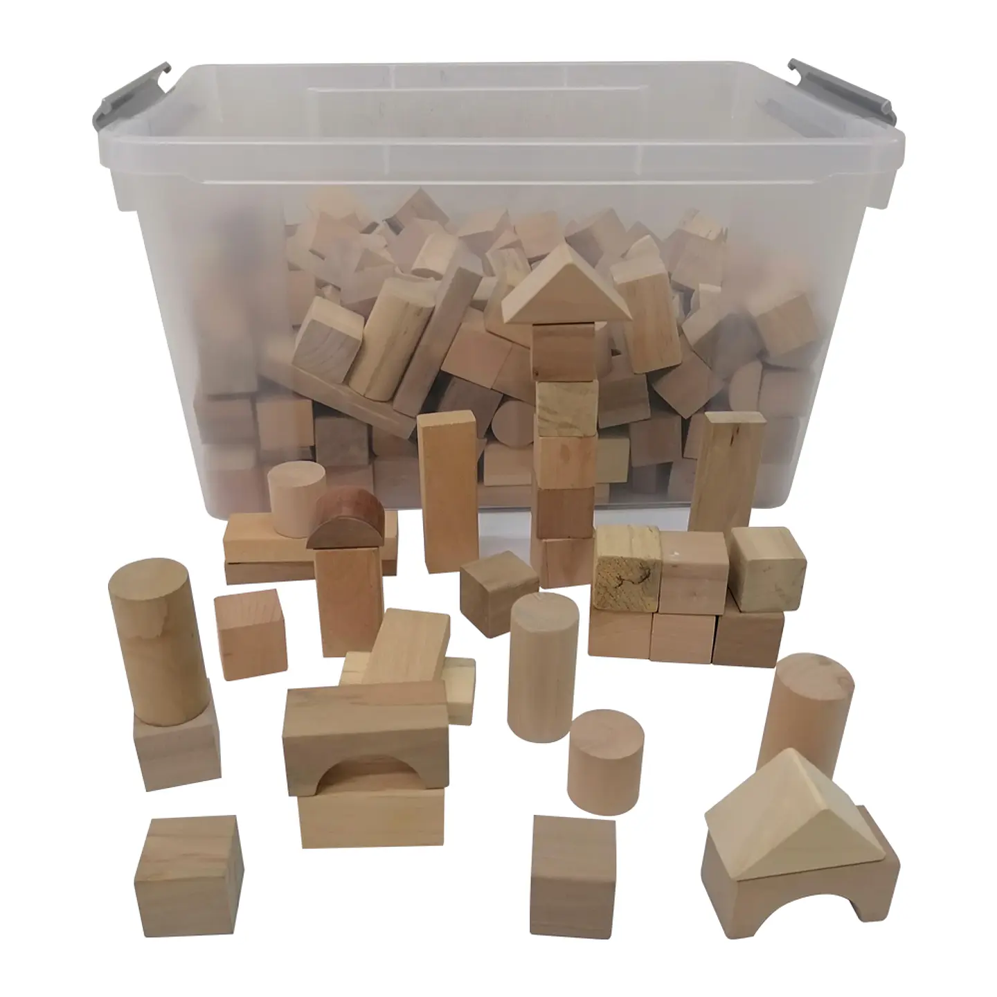 Bloques Construcción de Madera en caja 250un 2