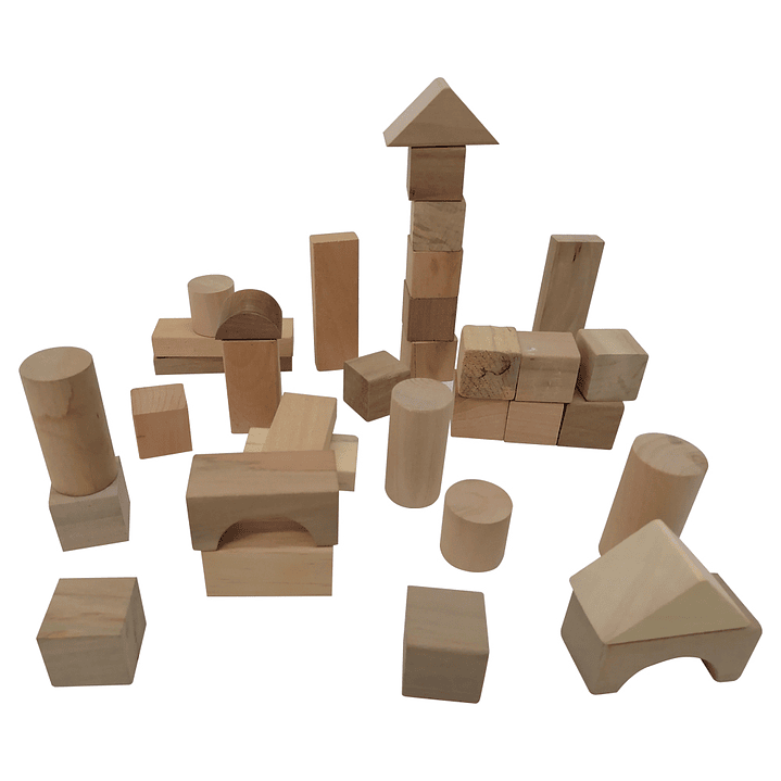 Bloques Construcción de Madera en caja 250un 3