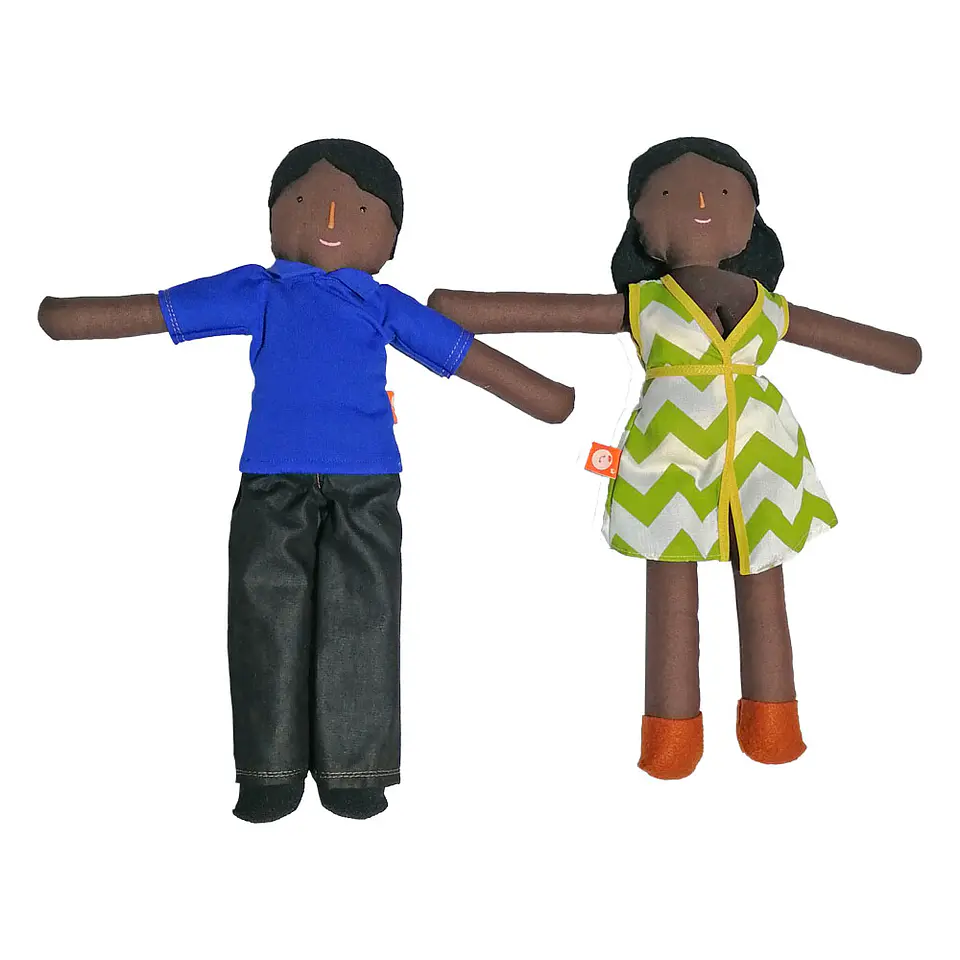 Pareja Africana de Tela Anatómica Sexuados 1