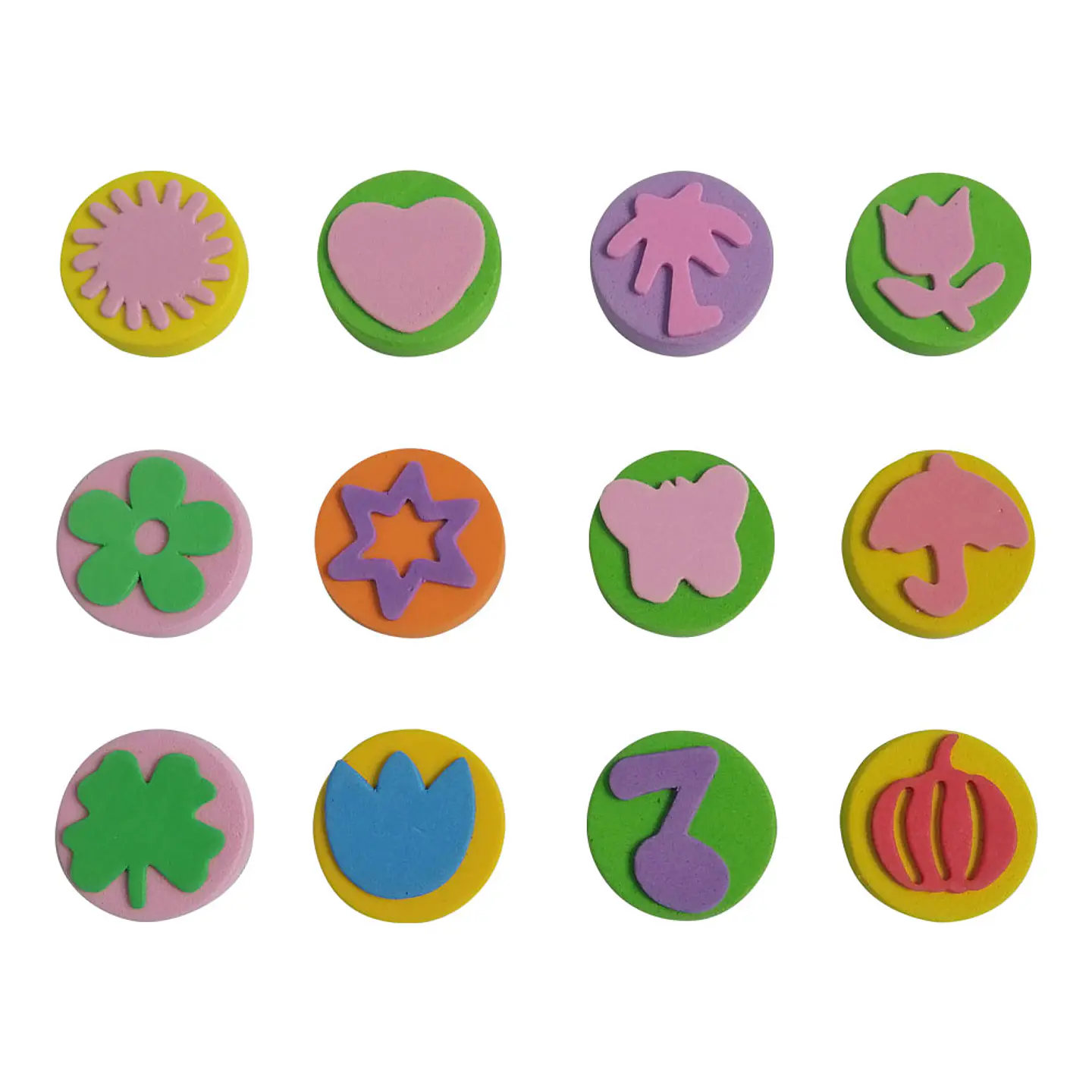 Set de 12 Timbres Goma Eva 1