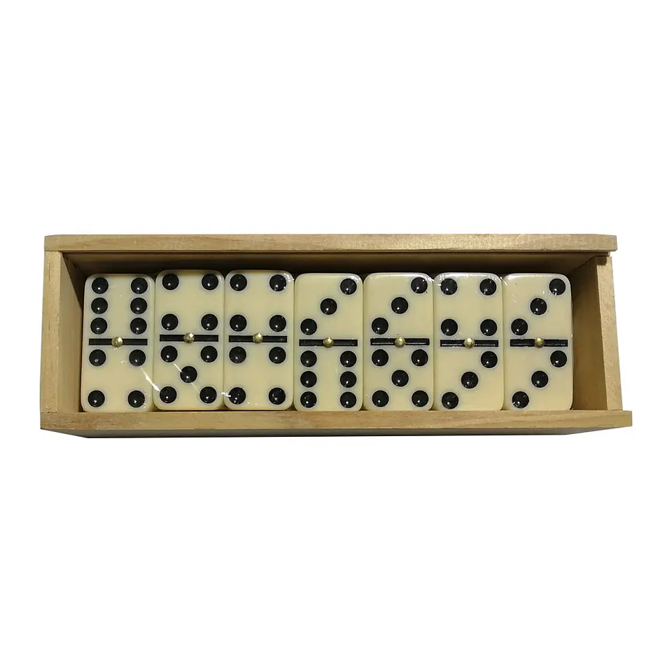 Dominós Clásicos en Caja de Madera 28pcs  1
