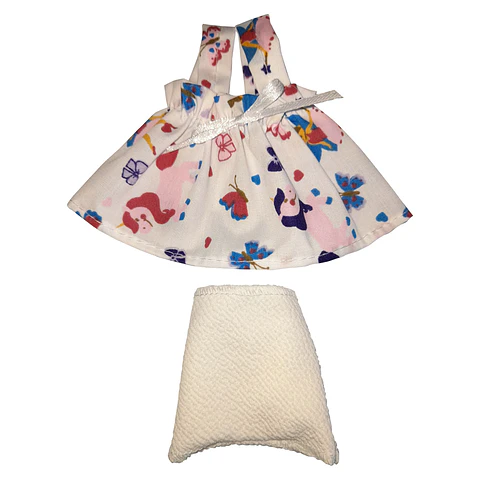 Vestido Verano Blanco para Muñecos 24cm