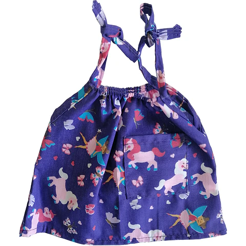 Vestido con Tirantes Morado para Muñecos 38cm