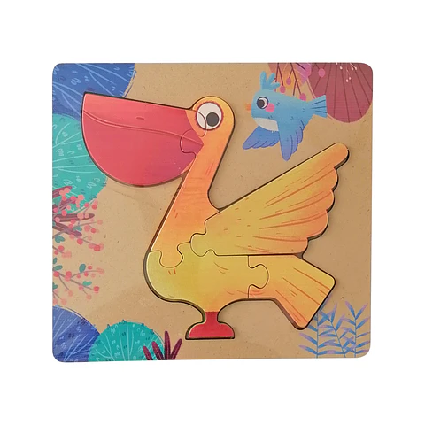 Puzzle Madera 5 Pcs - Pelícano 