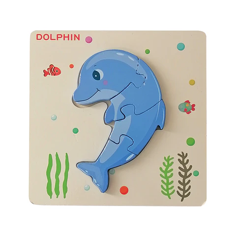 Puzzle Madera 4 Pcs - Delfín