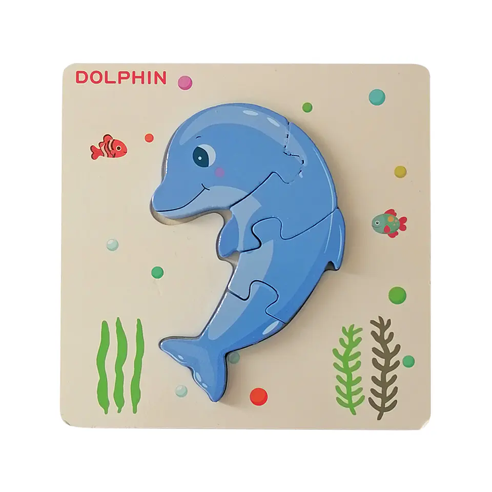 Puzzle Madera 4 Pcs - Delfín 1