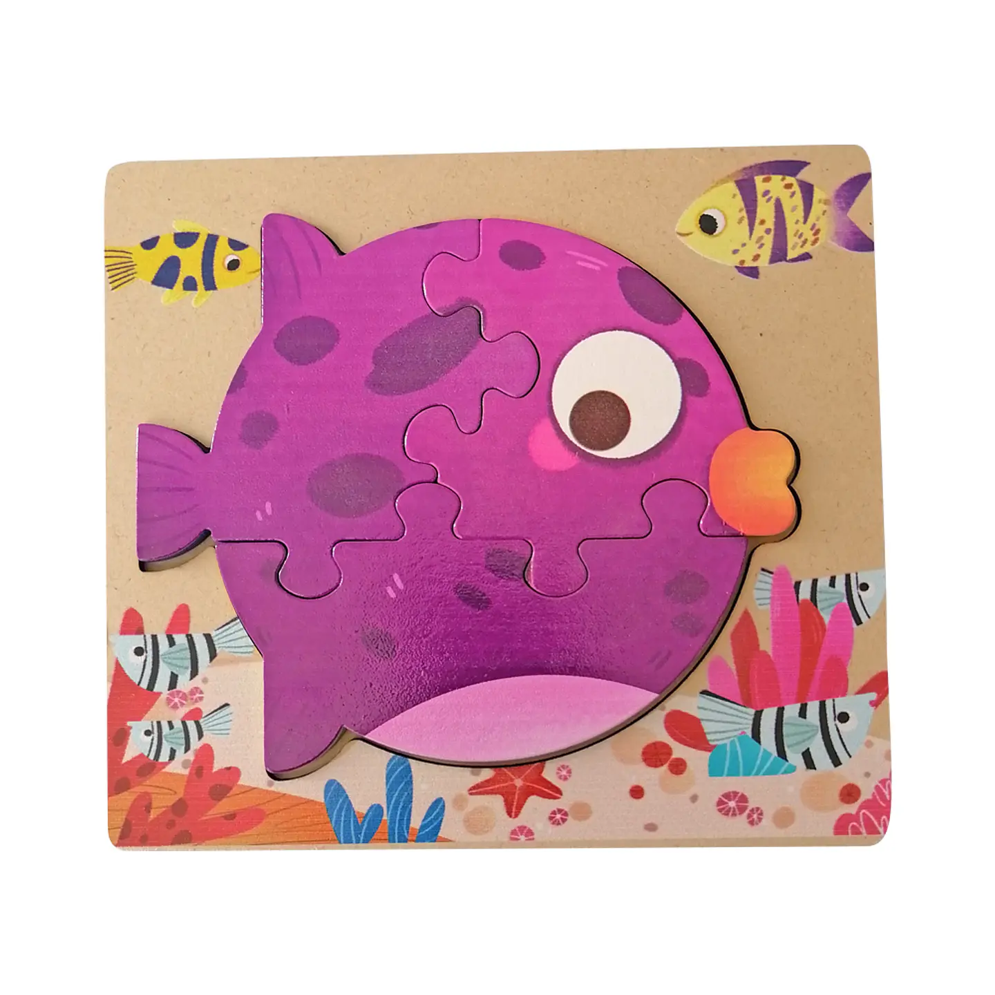 Puzzle Madera 3 Piezas- Pez Globo 1