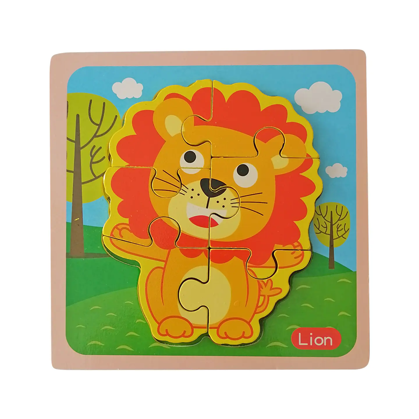 Puzzle de Madera 6 Pcs - León 1