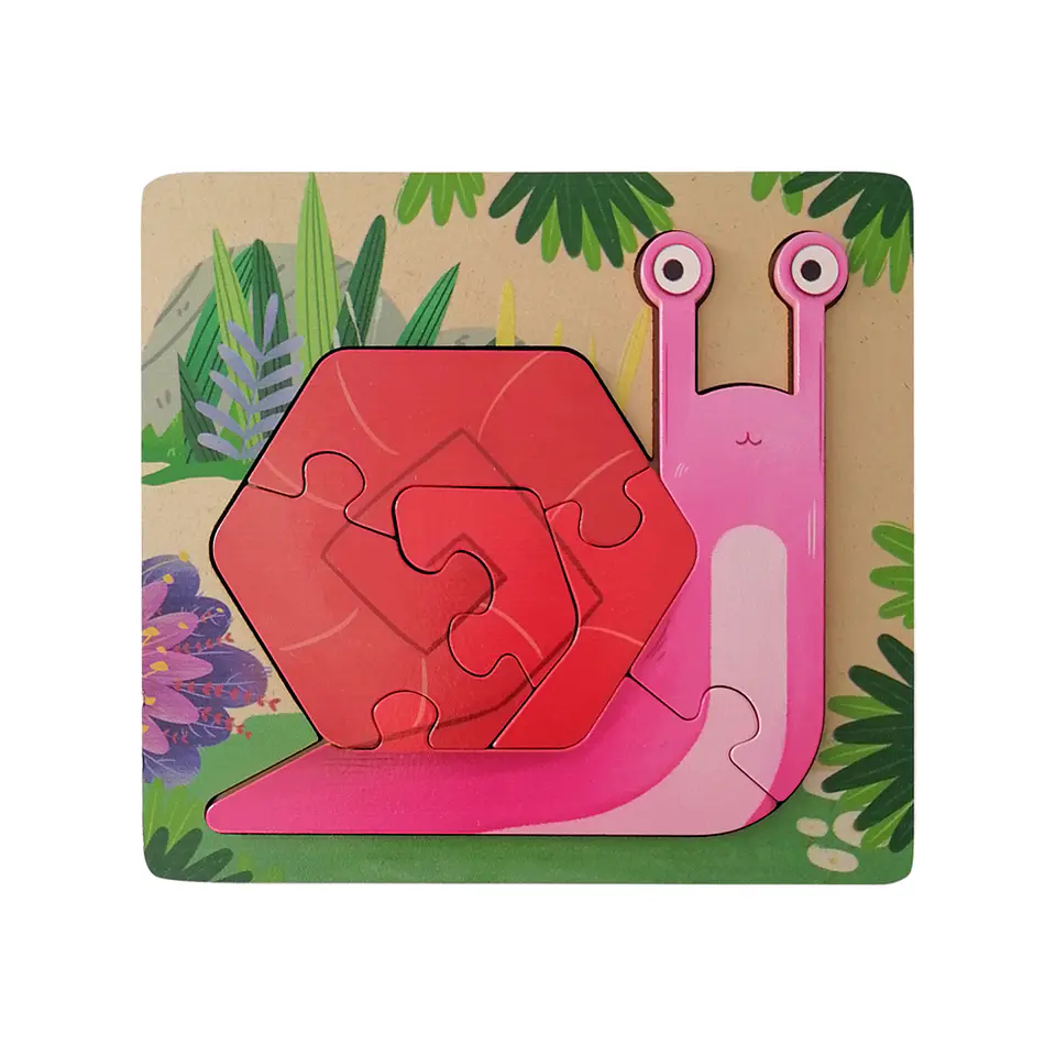 Puzzle Madera 6 Pcs - Caracol 1
