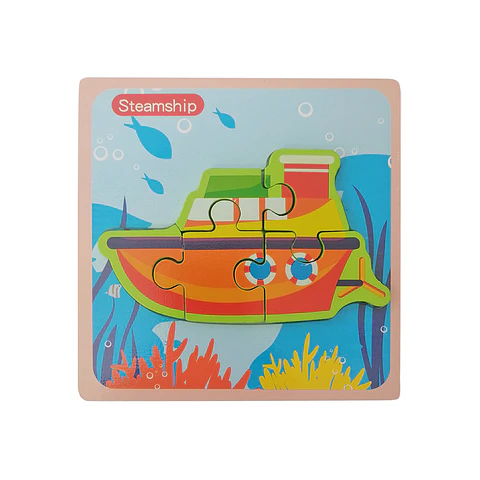 Puzzle de Madera 5 Pcs- Barco