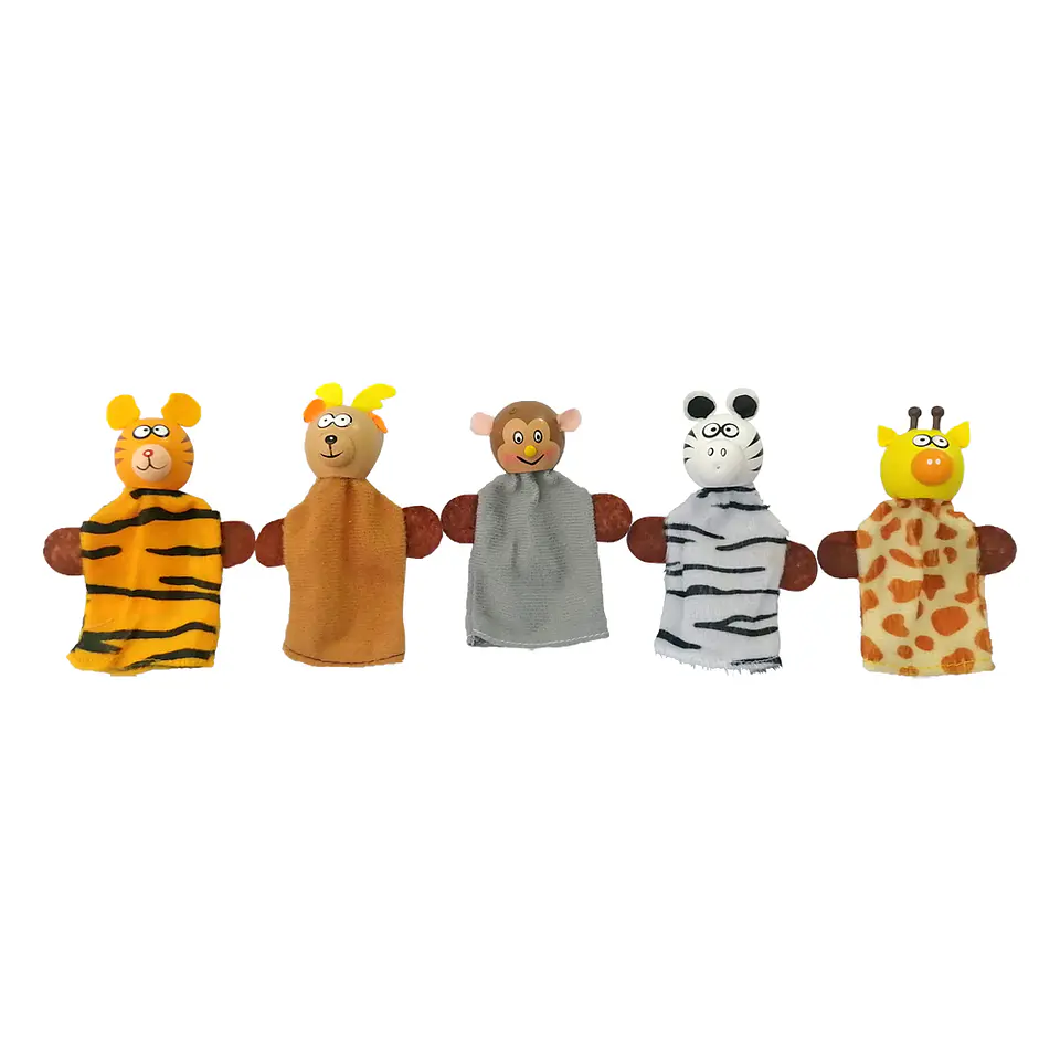 Títeres Dedos Animales de la Selva 5 Pcs 1