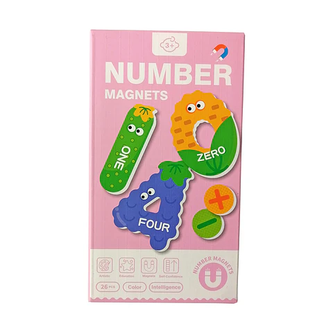 Números Magnéticos Frutas y Verduras