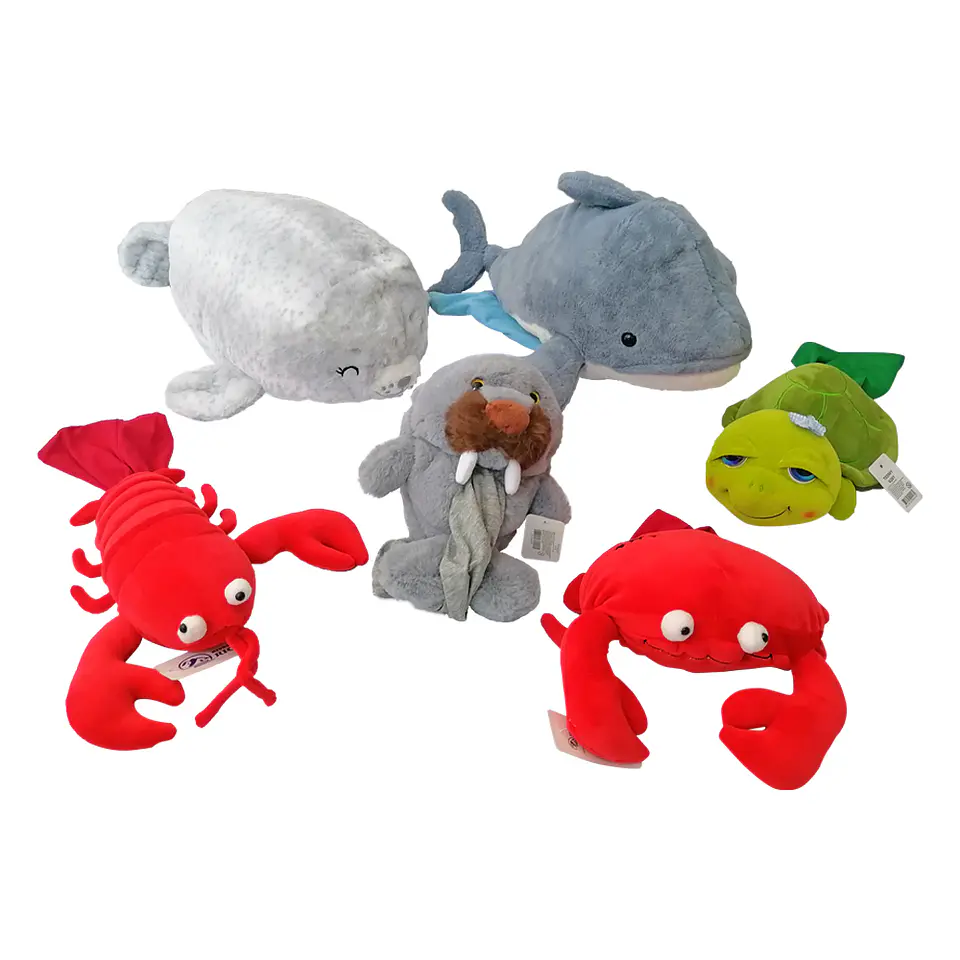 Títeres de Mano Jumbo Animales del Mar - 6pcs 25cm aprox.  1