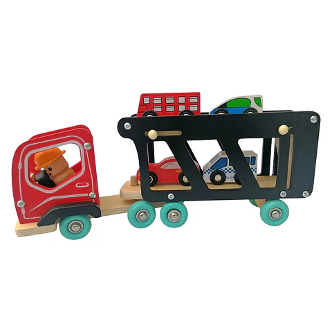 Camión de Madera con Autos