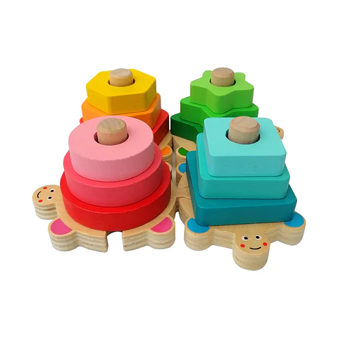 Set de 4 Columnas Encaje Madera