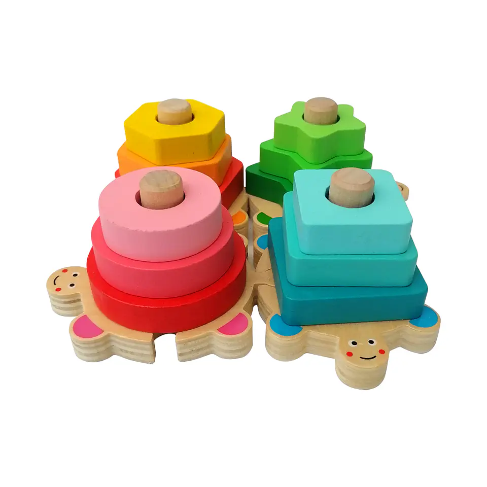 Set de 4 Columnas Encaje Madera 1