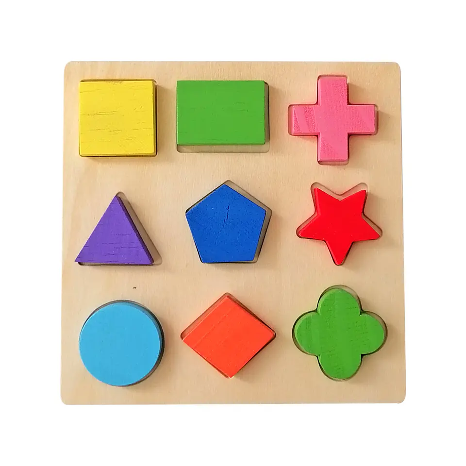 Encaje Madera Figuras Geométricas 15x15cm 1