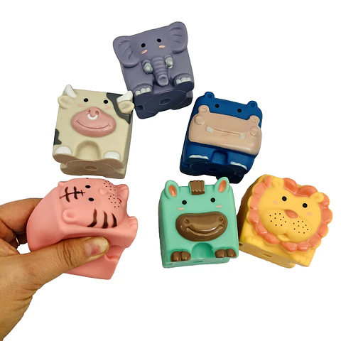 Bloques de Encaje Soft Animales 12 Pcs