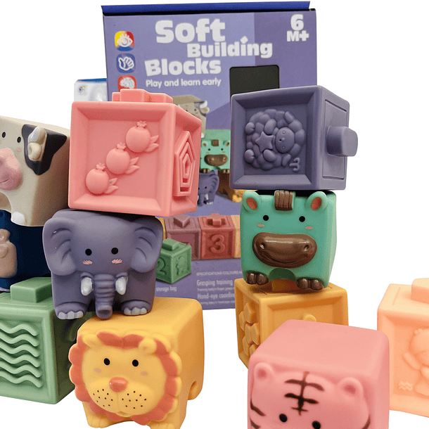 Bloques de Encaje Soft Animales 12 Pcs 5