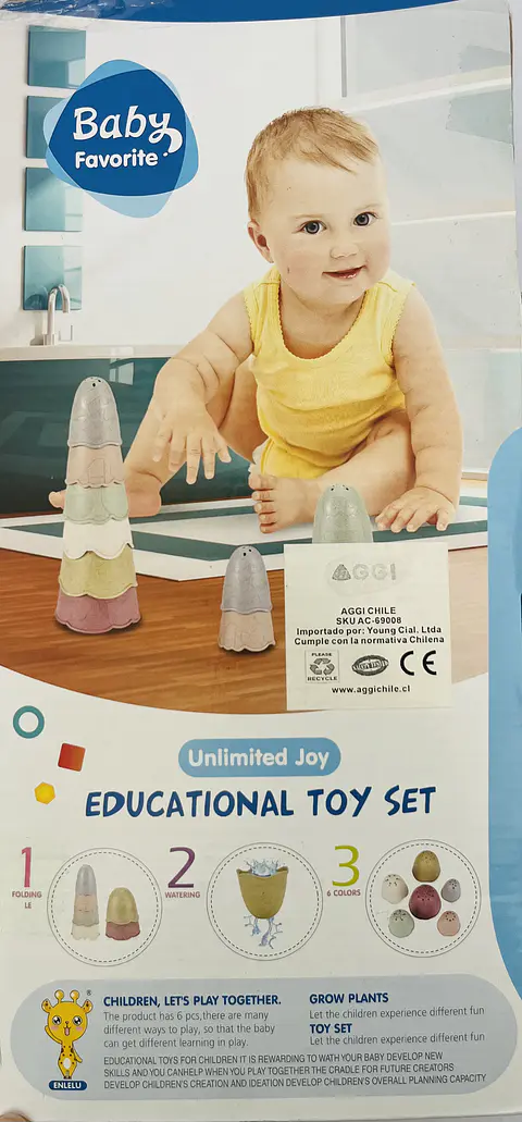 Torre Apilable 6pcs Colores Pastel 