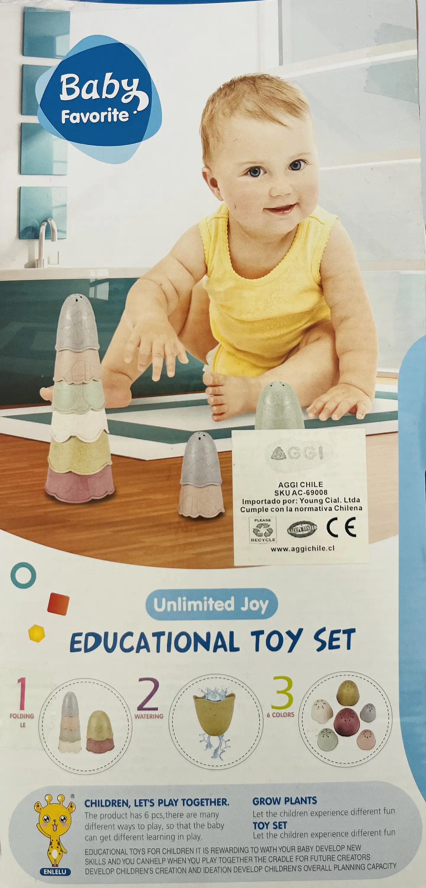 Torre Apilable 6pcs Colores Pastel  1